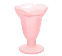 Homoyoyo Coupe à Glace en Verre Dépoli Vintage Couleur Rose Poudré Bol à Dessert Réutilisable pour Boissons Lactées Puddings et Glaces Gobelet Pratique et Élégant pour Usage