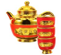 Homoyoyo Coupe D’offrande Bouddhiste Dorée en Plastique pour Rituel Sacré | Finition Rétro Soignée, Bords Lisses et Légers, pour Autel Domestique, Parfum et Vin D’offrande