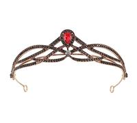 Homoyoyo Couronne Baroque Faux or Couronnes De Reine Baroques Vintage Bijoux Halloween Accessoires De Princesse Vintage Première Ont Fantaisie Rouge