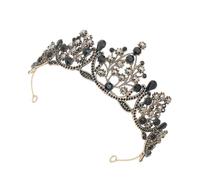 Homoyoyo Couronne Baroque Vintage Noire pour Mariage et Anniversaire Coiffe Tiare et Durable Accessoire Princesse Chic pour Fête et Cérémonie
