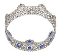 Homoyoyo Couronne de Bal de Promo Ronde Couronne de Mariage Baroque Diadème de Costume pour Homme Chapeau de Fête Anniversaire avec Cristaux Accessoire de Thématique pour Soirée