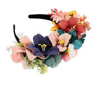 Homoyoyo Couronne De Fleurs Mexicaines Élégante avec Bandeau Artificiel - Accessoire Floral Coloré pour Fêtes Et Événements 4 Pièces
