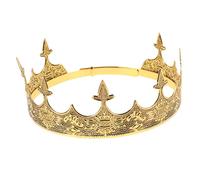 Homoyoyo Couronne De Roi Pour Homme Couvre-chef Accessoire Médiéval Costume De Roi Couronne De Prince Couvre-chef Rétro Accessoire De Costume