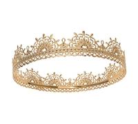 Homoyoyo Couronne de Roi Vintage Décorative pour Cosplay Homme Bandeau Royal pour Fête Accessoire de Costume Médiéval Épiphanie et Bal Style Rétro