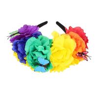 Homoyoyo Couronne De Roses Pour Fleurs Du Jour Des Morts Bandeau Floral Accessoire De Costume Serre-tête Fleurs Coiffe Mexicaine Pour Filles