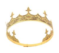 Homoyoyo Couronne Du Roi Pour Hommes Couronne De Roi Royal Couronne Médiévale Couronne Pour Homme Adulte Couronne Royale Cosplay De La Couronne Du Roi Golden Métal