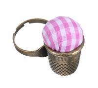 Homoyoyo Coussin à Aiguilles Anneau Ouvert Réglable Porte Épingles Réutilisable pour Couture et Broderie Outil de Couture Pratique pour Doigts Accessoire de Quilting et Tricot Antique