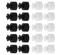 Homoyoyo Couvercles à Vis 24 Dents Lot 20 Pièces Blanc et Noir, Couvercles Étanches à Tirer pour Bouteilles d'eau, Accessoires de Rechange pour Gourdes Plastiques D'activité