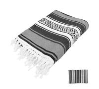 Homoyoyo Couverture Mexicaine Douce en Polyester et Coton, Tapis de Yoga Épais pour Chambre et Canapé, Cape Mélangée Colorée pour Salon ou Voiture