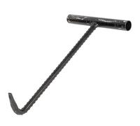 Homoyoyo Crochet en T Robuste 40 Cm en Acier pour Levage de Plaques D'égout Outil de Levage de Porte à Enroulement Pratique pour Ouverture Facile des Regards