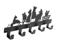 Homoyoyo Crochet Mural Métal Forme Chat Élégant pour Salle de Bain et Cuisine Patère Décorative Résistante Support Mural Polyvalent pour Serviettes et Vêtements