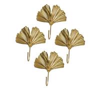 Homoyoyo Crochets Muraux 4 Pièces En Métal Forme Feuille Pour Suspendre Ceintures Et Parapluies Style Nordique Décoratif Et Fonctionnel