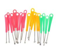 Homoyoyo Cuillères à Oreilles Colorées en Acier Inoxydable 200 Pièces Cureurs d'Oreilles Solide Anti-Rouille Outils de Nettoyage du Cérumen pour Usage Domestique et Couleur Aléatoire