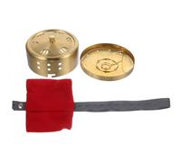 Homoyoyo de Moxibustion Portable en Cuivre Pur 2 Pcs Couvercles à Vis Étui en Tissu Simple Réglable sans Fumée Accessoire Moxibustion pour Usage Domestique et Couleur