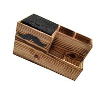 Homoyoyo de Rangement Multifonction en Bois pour Ciseaux et Peignes de Coiffure Porte-Ciseaux de Barbier Pratique Support D’Outils pour Salon de Coiffure Couleur Couleur