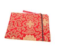 Homoyoyo de Rangement pour Écrits Bouddhistes Tissu Brocart Rouge Pochette pour Bibles Documents et Bijoux Organisateur Polyvalent pour Bureau et Voyage