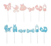 Homoyoyo Décoration de Gâteau pour Fête de Révélation de Genre Accessoires en Papier, Design Créatif, Facile à Utiliser, pour Shower et Gender Reveal Party