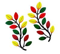Homoyoyo Décoration Murale en Métal Branches d'Arbre Colorées Art Mural en Fer Forgé 2 Couleurs Suspendue pour Salon et Salle à Manger Œuvre d'Art Décorative Réaliste et Solide