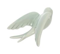 Homoyoyo Décoration Murale Oiseau en Céramique Verte Jade Petit Format Ornement Mural 3D à Suspendre pour Salon et Chambre Statue D’Oiseau Décorative Unique Décoration Art Bird pour