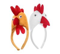 Homoyoyo Décorations De Fête De Coq Accessoires De Costume De Poulet Coq -tête De Poulet De Fête Bandeaux De Costume Accessoires De Cheveux Pour Femmes Bandeaux Animaux Pour Adultes