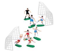 Homoyoyo Décorations de Gâteaux Thème du Football Miniatures Paysagères pour Anniversaire Kit de Décor de Terrain de Football Miniature Accessoires Non Comestibles Scène Complète