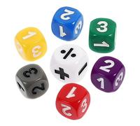 Homoyoyo Dés Arithmétiques en Acrylique 7pcs pour Garçon et Filles Symboles Mathématiques, Apprentissage des Opérations à L'école la Maison