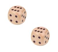 Homoyoyo Dés en Naturels À 6 Faces - Dés De Jeu avec Bord Rond De 5 Cm - Points Éducatif Idéal pour Jeux De Société Et Activités Ludiques en Famille