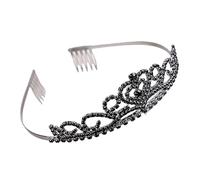 Homoyoyo Diadème De Mariage Couronne Élégante Taille Unique Strass Noirs Accessoire Coiffure Femme Fête Mariage Bal De Promo Cosplay