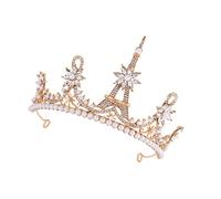 Homoyoyo Diadème Eiffel En Cristal Pour Mariée - Couronne Élégante De Princesse - Accessoire De Cheveux Pour Mariage Et Banquet Design Chic Et Raffiné