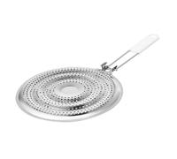 Homoyoyo Diffuseur de Chaleur Inox pour Plaque Induction Support Casserole Métal Anti-brûlure avec Poignée Creuse Tapis Cuisine Résistant et Polyvalent pour Cuisson Uniforme