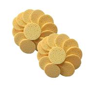Homoyoyo Disques Démaquillants En Coton Rond 20 Pièces 60×8 Mm Couleur Chair, Éponge Nettoyante Visage Douce En Cellulose, Adaptés Pour Nettoyage Quotidien Et Démaquillage