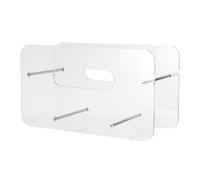 Homoyoyo Distributeur D'assiettes en Carton en Acrylique Transparent, Support Compact pour Assiettes Rondes et Carrées 18-30 Cm, Rangement Peu Encombrant Cuisine, Bureau et Camping-Car