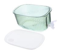 Homoyoyo Distributeur de Boissons Réfrigéré avec Robinet, Grand Récipient à Jus Vert 5l pour Maison et Fêtes, Pichet D’eau Froide Portable pour Cocktails et Boissons D’été