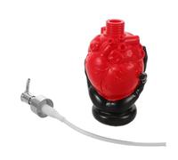 Homoyoyo Distributeur de Savonnette Liquide de Cœur Noir Flacon Pompe Rechargeable pour Salle de Bain Halloween Dosage Précis pour Savonnette Moussant Lotion Gel Décoration Effrayante