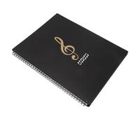 Homoyoyo Dossier de Partitions Musicales en PP Noir, 30 Pages/60 Faces, pour Feuilles de Musique et Dossiers, pour Étudiants et Garçon Fille, Projets et Organisation de Bureau