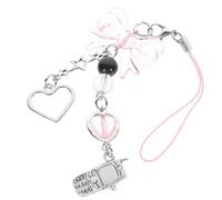 Homoyoyo Dragonne pour Téléphone de Cœur Transparente Breloque Nœud Chaîne Mignonne et Accessoire pour Femme Décoration Kawaii pour Coque de Téléphone et Paquet