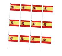 Homoyoyo Drapeaux à Main Espagne Polyester 14x21 Cm Lot De 50 Pièces Pour Fêtes Décorations Événementielles Légers Solide