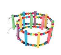 Homoyoyo Échelle pour Perroquet Balançoire pour Perroquet Échelle pour Perruches Arc-Ciel Flexible Crochet Acier