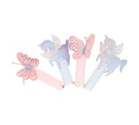 Homoyoyo Élastiques à Cheveux en Spirale 4 Pièces Accessoires pour Cheveux Mignons Cordon Téléphonique Design Licorne pour Filles Tenue Confortable Usage