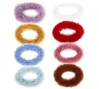 Homoyoyo Élastiques à Cheveux Texture Douce et Légère pour Bébés Filles 8pcs en Peluche Tenue, Accessoires Chic pour Fêtes D'anniversaire