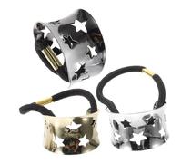 Homoyoyo Élastiques à Queue De Cheval Décoratifs 3 Pièces Petit Modèle En Alliage Étoilé Pour Femmes Filles Usage Quotidien Coloris or Argenté Noir Anthracite