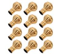 Homoyoyo Embouts pour Tringles à Rideaux Romaines en Aluminium 12 Pièces Petit Embout Taille Fine Coloris Ivoire Noir et Rose Doré Accessoires Décoratifs et Pratiques pour Décoration