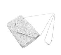 Homoyoyo Embrayage en soie pour femme bourse beige pochette de mariage petit officiel sac de soirée femme pochette de banquet sac d'embrayage de fête pochette de soirée chiffon blanche