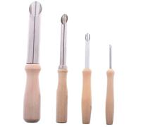 Homoyoyo Emporte-Pièces Ronds en Acier Inoxydable pour Poterie Lot de 4 Outils de Sculpture Adaptés aux Ébauches et Décorations en Argile Faciles à Utiliser Bricolage Création Artistique