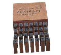 Homoyoyo Encreurs Bois Vintage Alphabet Kit Tampon Lettres Alphabet pour Scrapbooking DIY Lettres pour Artisanat et Facile à Utiliser et Adultes
