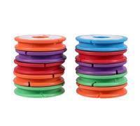Homoyoyo Enrouleur Fil Pêche 10 Pièces Bobines Silicone Rondes pour Tresse Pêche Mer et Outil Bobine Fil Coupe Bordure Couleur Aléatoire