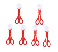 Homoyoyo Ensemble 6 Pinces et Ciseaux à Cuillère Rouges 17,5 Cm pour Garçon et Filles - Outil de Capture D’Insectes Sécurisé et Ludique pour Jeux D’extérieur, Exploration Nature, Jardin
