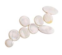 Homoyoyo Ensemble 9 Pièces Boutons de Clé Saxophone en Nacre Blanche pour Saxophones Alto et Ténor et Soprano Accessoires Légers et Solide Pièces de Remplacement pour Instrument à Vent