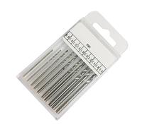 Homoyoyo Ensemble de 10 Forets Précis en Acier Rapide Argenté pour Perceuse à Main, Accessoires Rotatifs pour Sculpture de Bijoux et Cire D'abeille