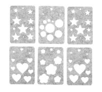 Homoyoyo Ensemble de 10 Kit de Pochoirs de Feutrine pour Aiguilles Modèles Réutilisables DIY pour Travaux Manuels Moules à Appliquer Laine Accessoires Créatifs pour Débutants